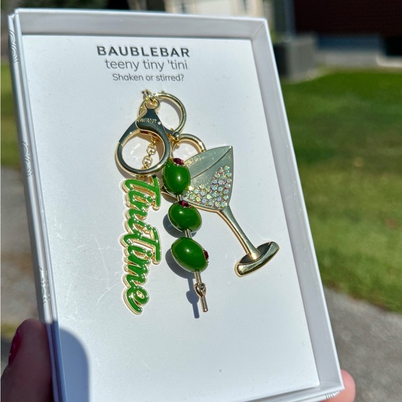 BaubleBar Teeny Tiny ’Tini Martini Bag Charm & Keychain - Picture 3 of 9